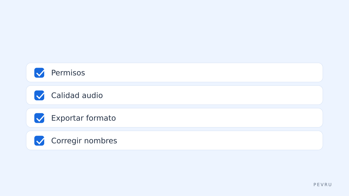 Checklist esencial