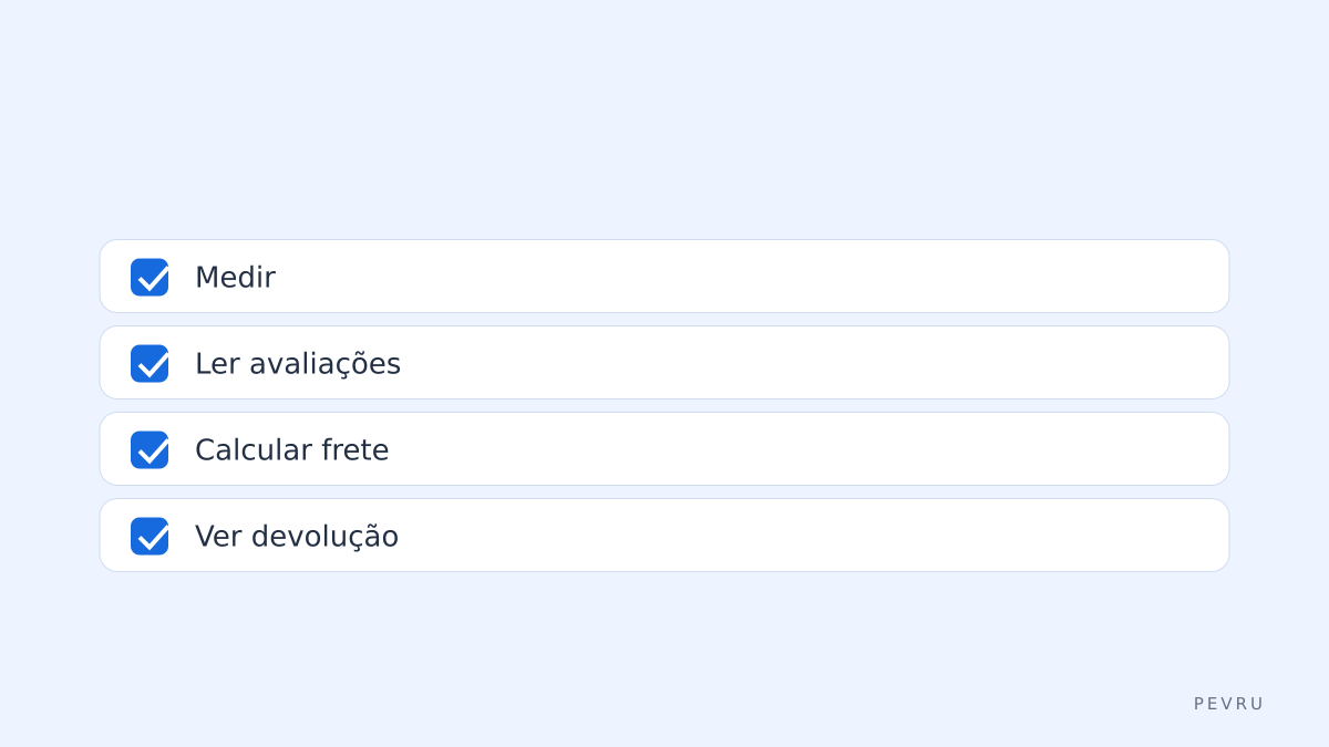 Checklist de decisão rápida