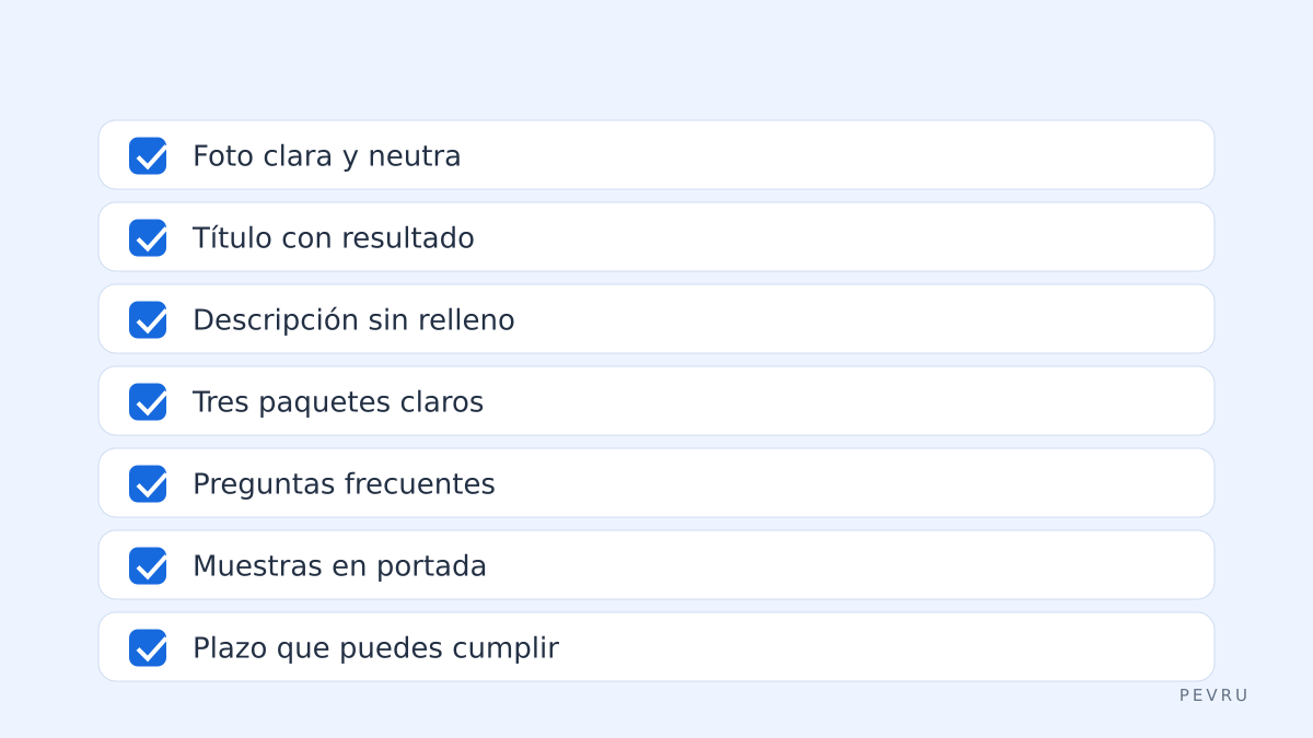 Revisión del perfil antes de publicar