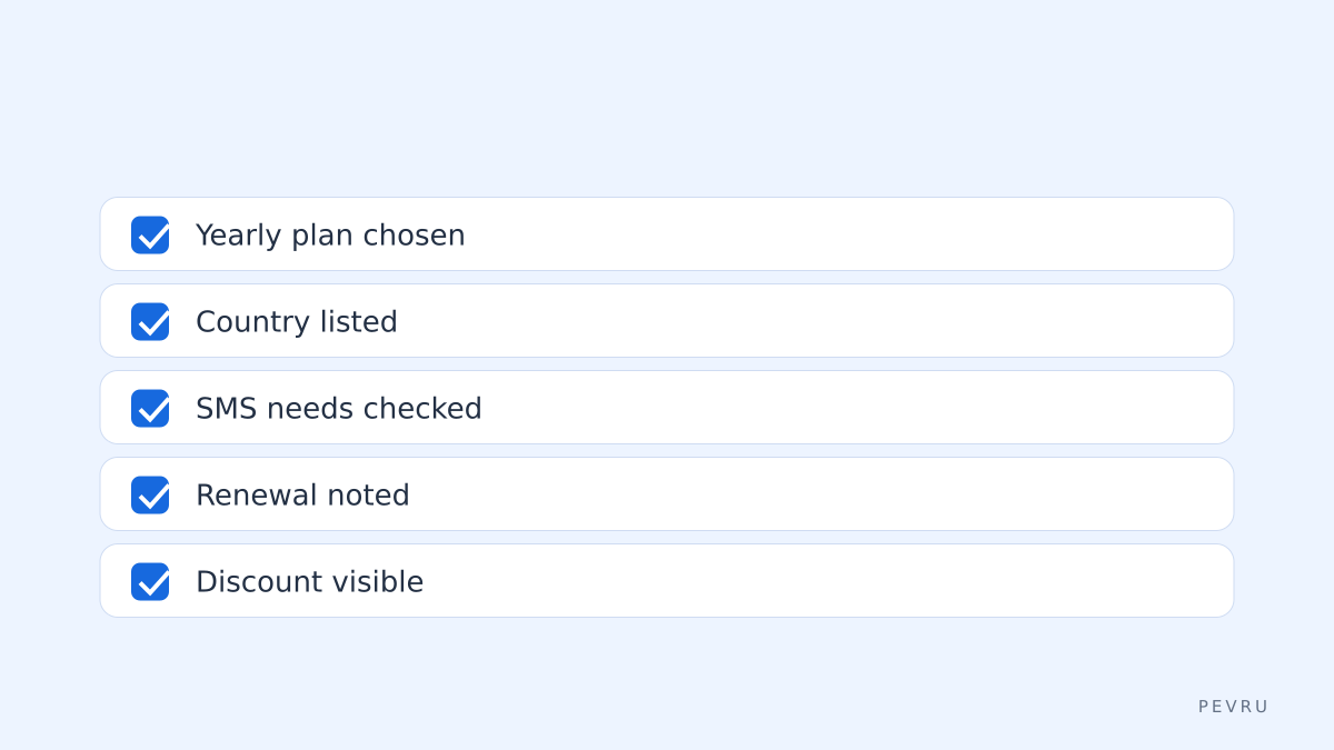 2ndNumber checklist
