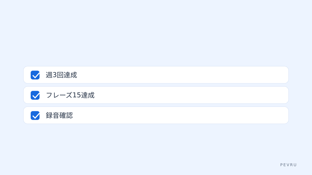 成果チェックリスト