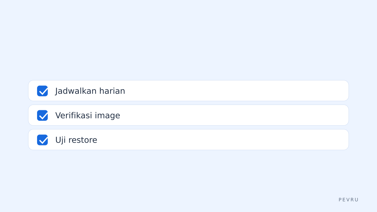Checklist backup rutin