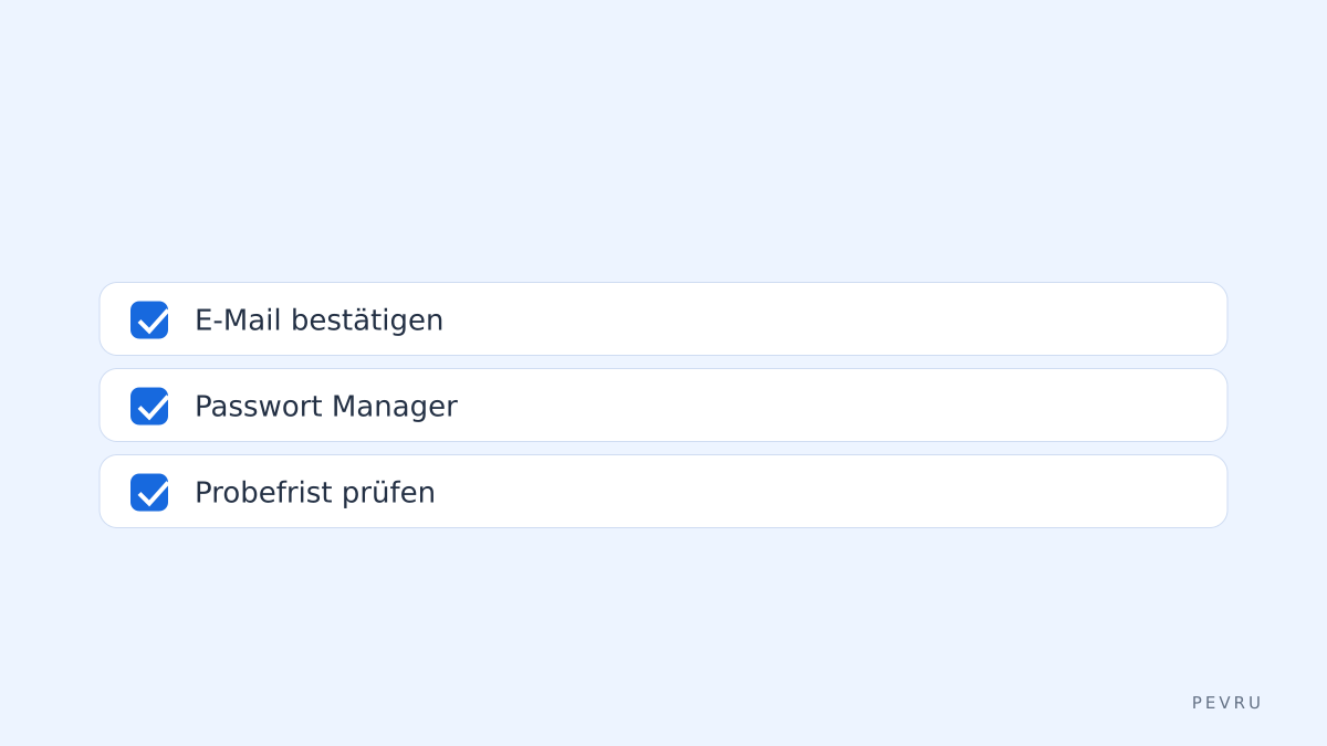 Login Checklist
