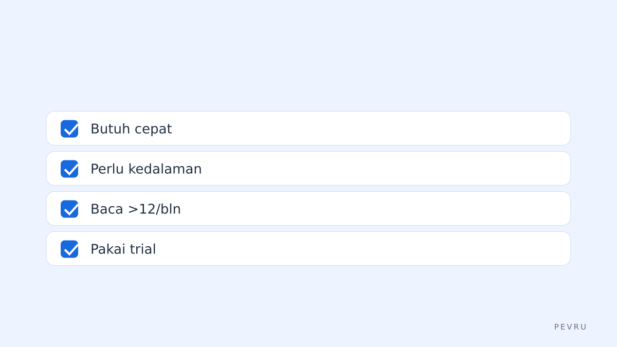 Checklist keputusan