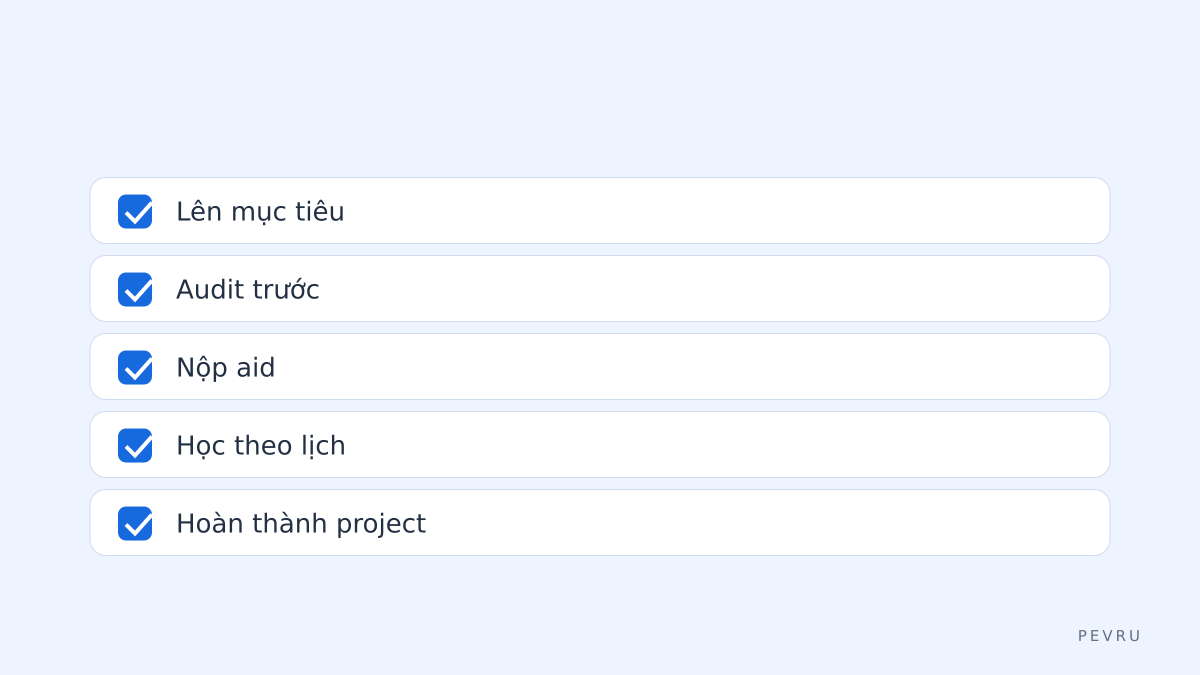 Checklist học nhanh