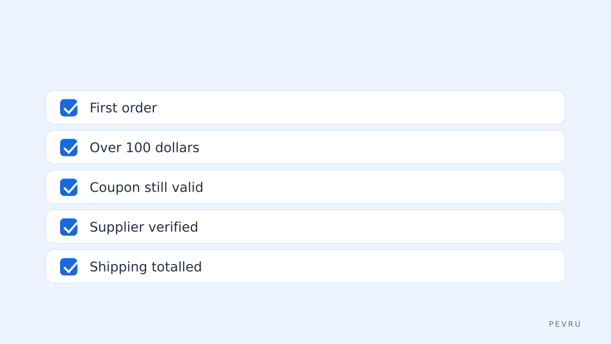 Alibaba checklist