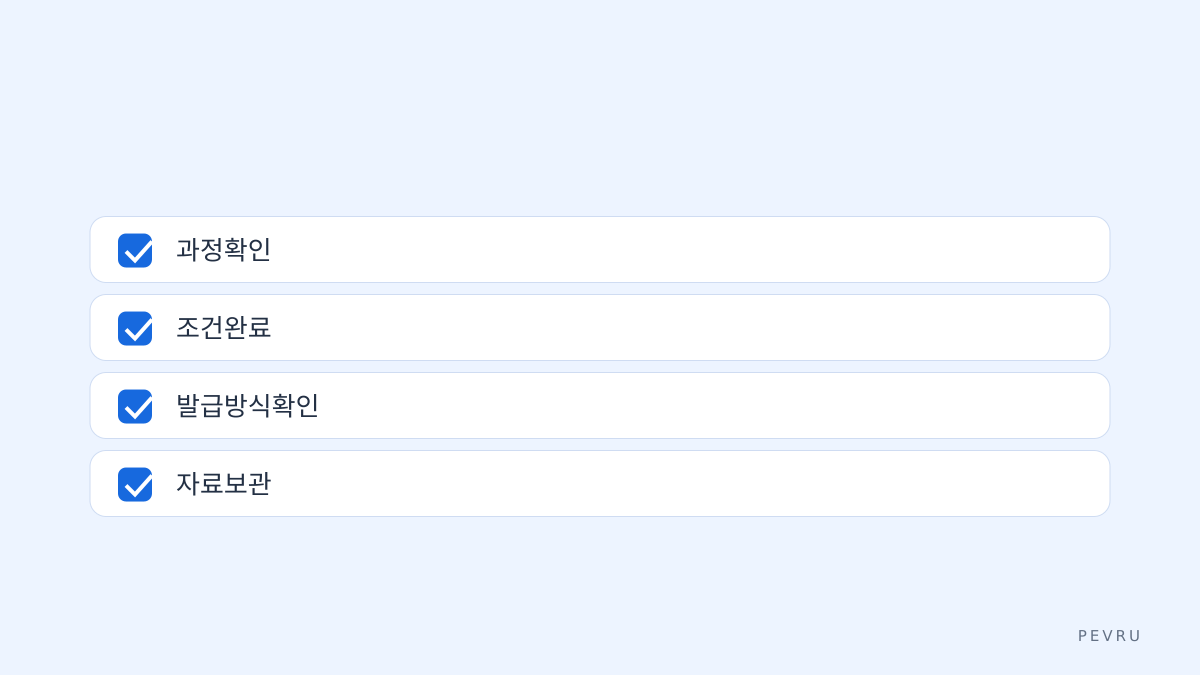 발급 체크리스트