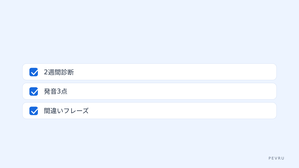 評価チェックリスト