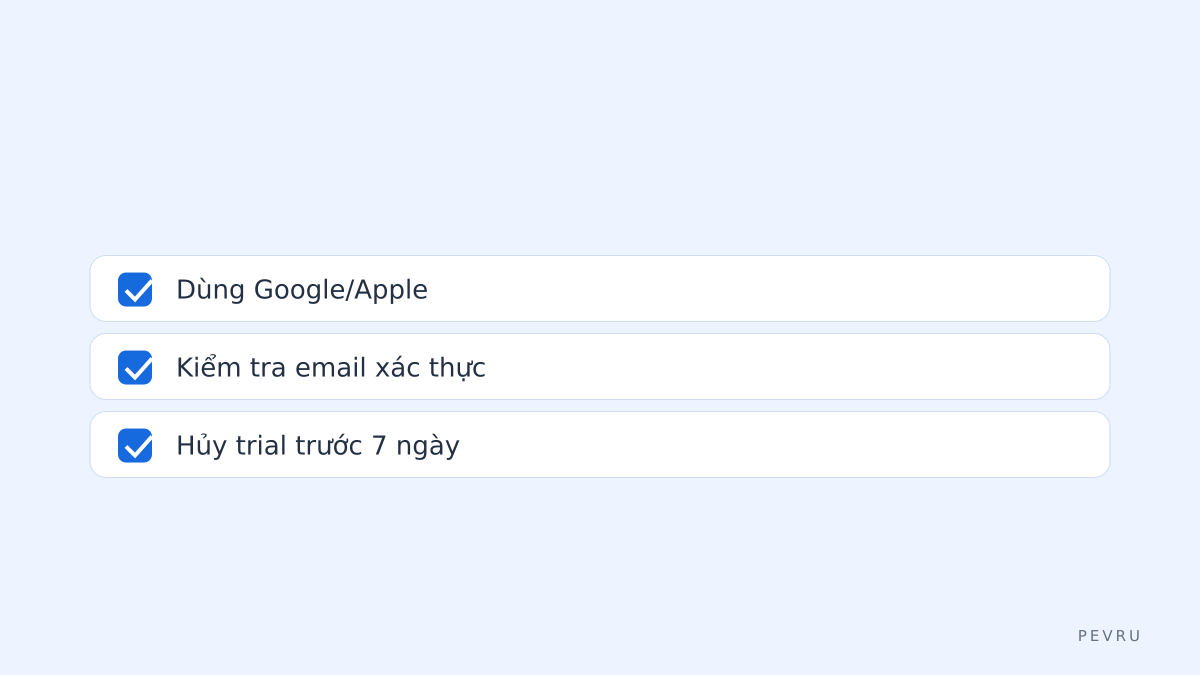 Checklist đăng nhập an toàn