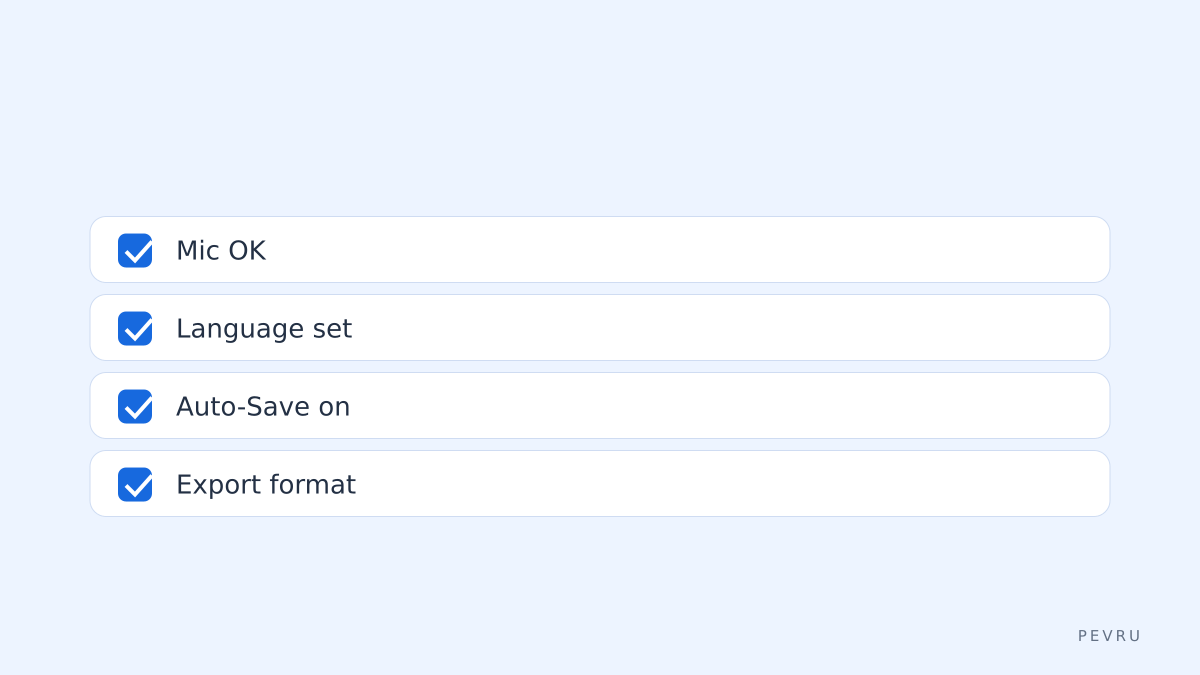 Checklist dùng Notta