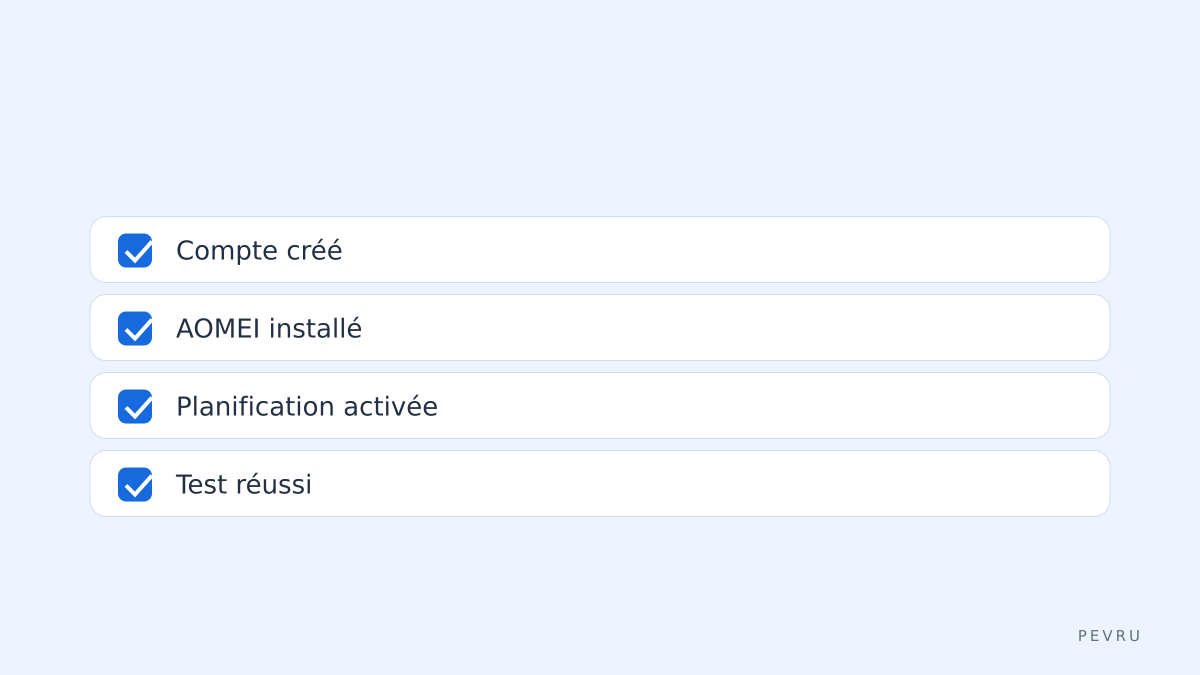 Checklist de sécurité