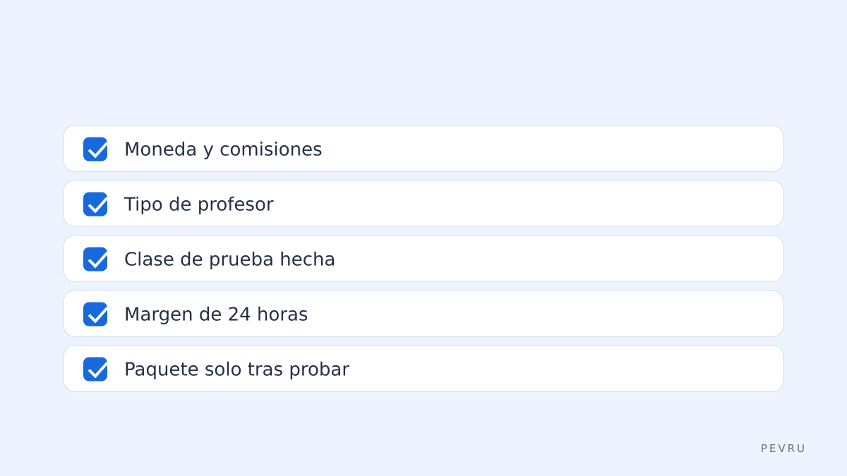 Lo que conviene comprobar antes de reservar
