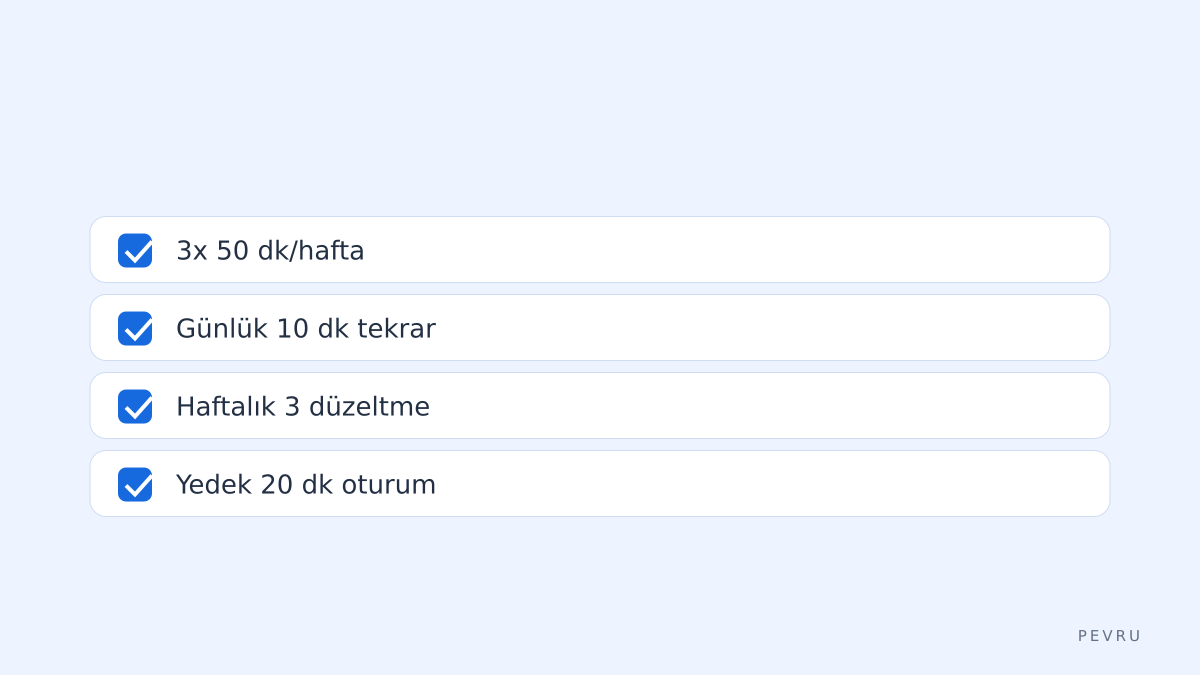 Başarı kontrol listesi
