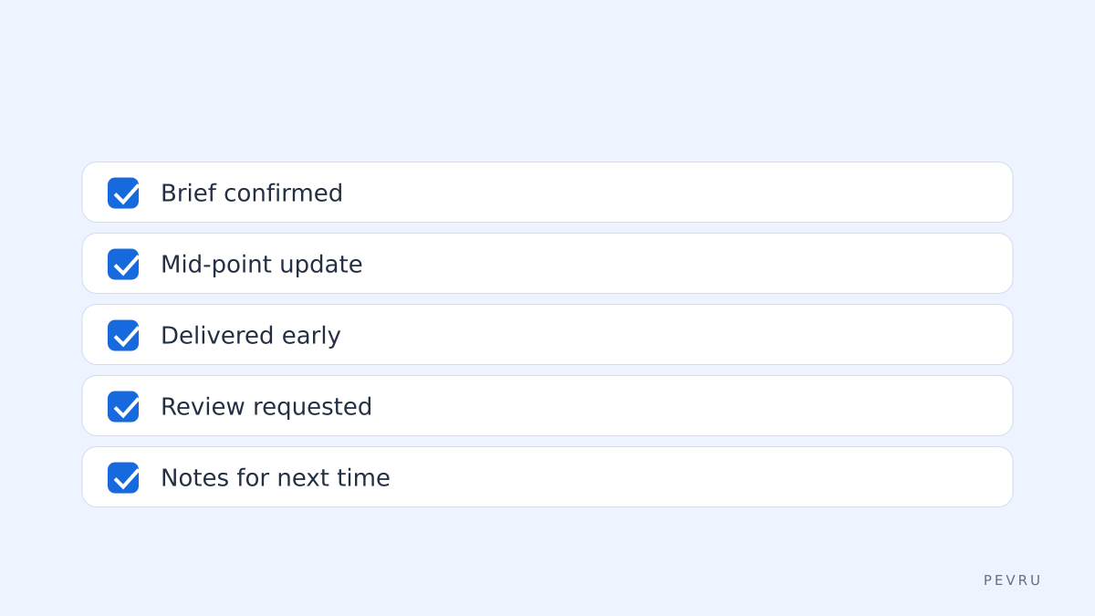 First order checklist